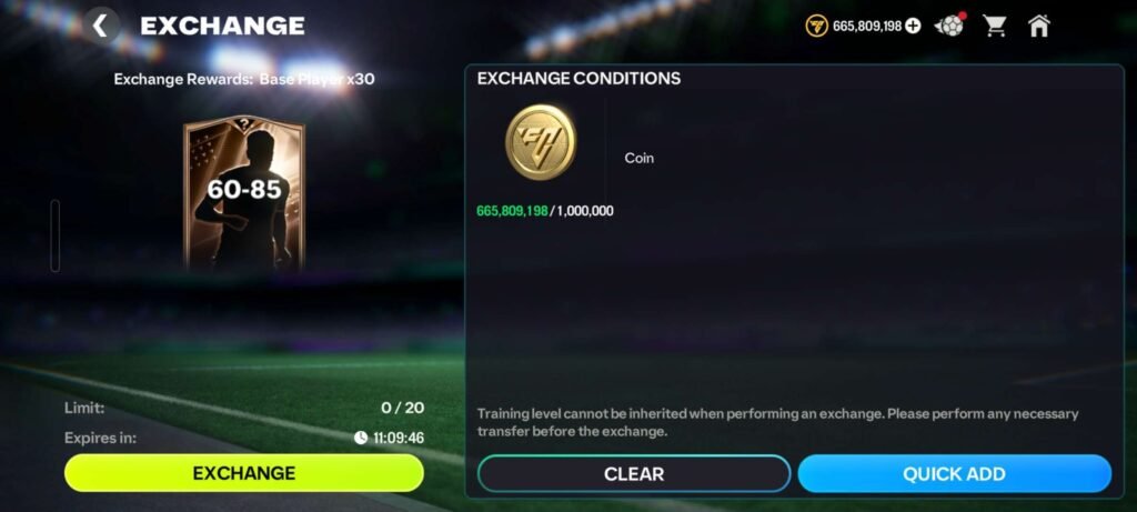 Training System in FC Mobile | FC Mobile Training System In Fc Mobile