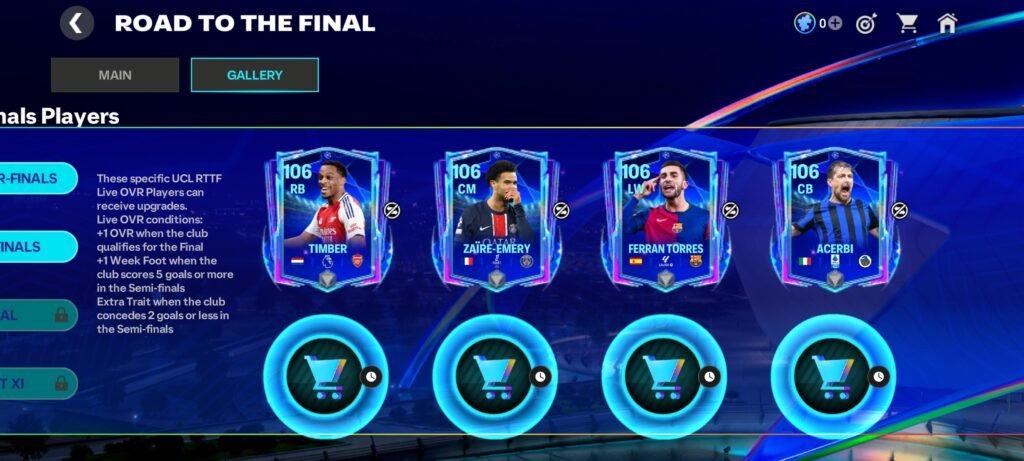 UCL Event Semi Final Players