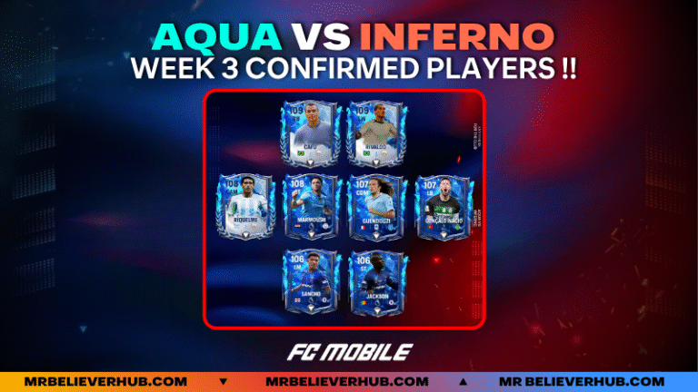 Massive leaks 😱!! All confirmed Aqua vs Inferno players leaked!!! | FC Mobile week 3 | FC Mobile