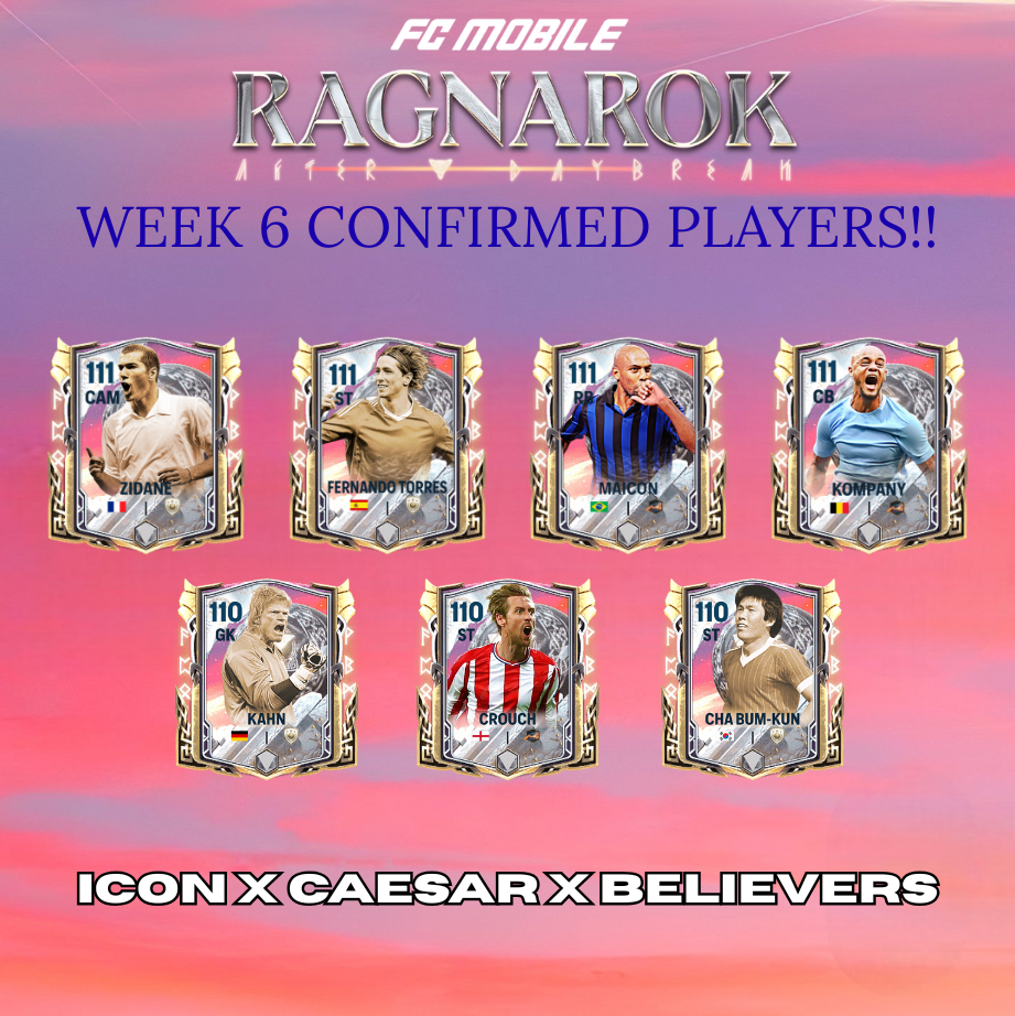 FC Mobile Week 6 Ragnarok & Grassroots Greats ICONs/HEROs Leaks 🔥 | FC Mobile image | FC Mobile