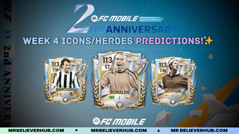 FC MOBILE 26 — Anniversary Week 4 Prediction Players | FC Mobile DYNAMID PRACTICE TEMPLATE web | FC Mobile