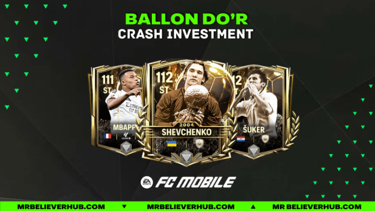 BALLON DO'R CRASH INVESTMENT !!! | FC Mobile WCM Template 2 | FC Mobile