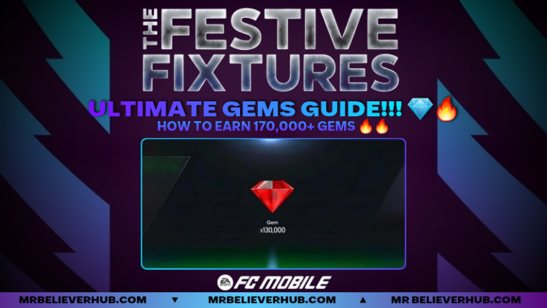 Gems Guide In Festive Fixtures Event — FC Mobile 26 | FC Mobile Banner