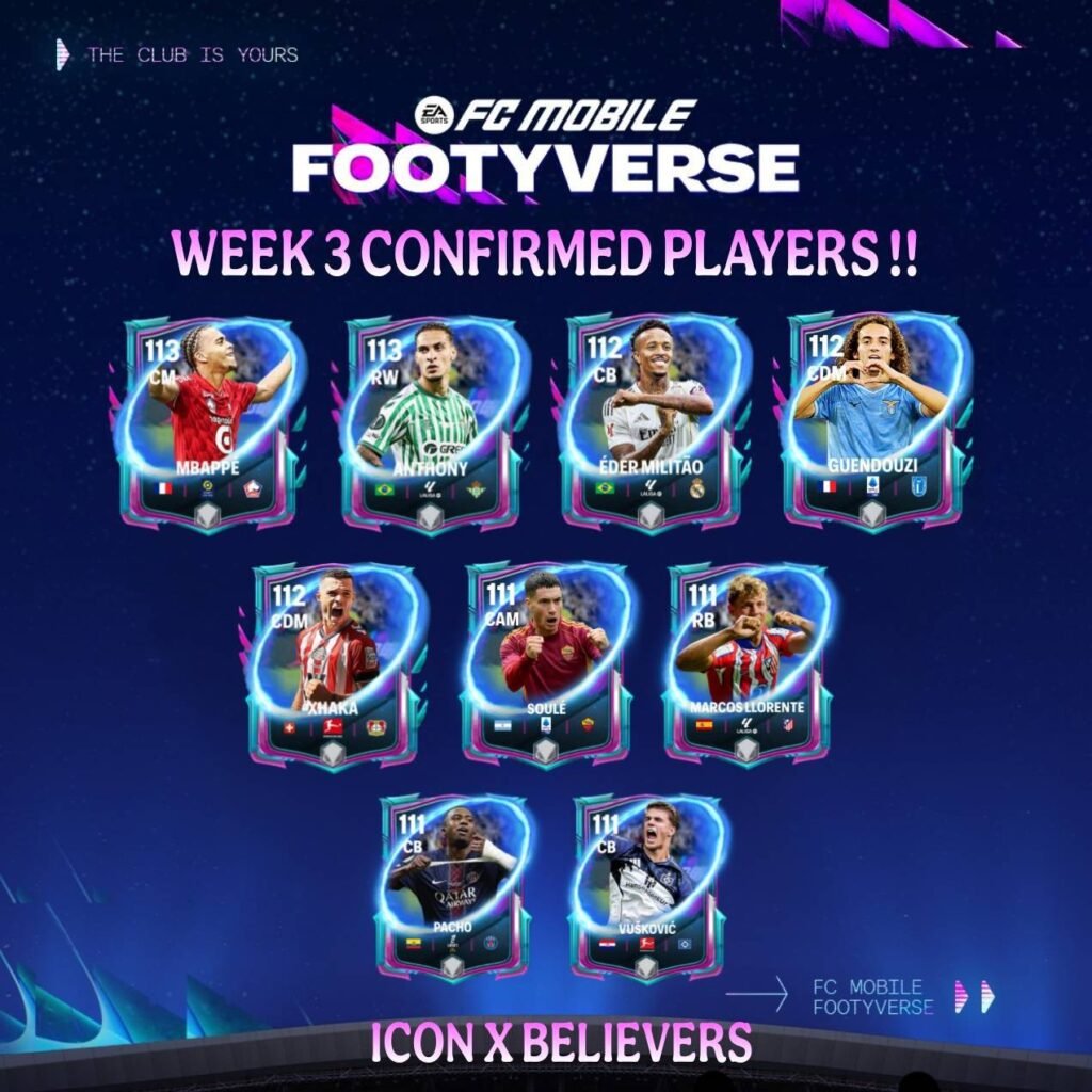 Footyverse Event All Week 3 Players Leaks In FC Mobile 26 | FC Mobile footyverse
