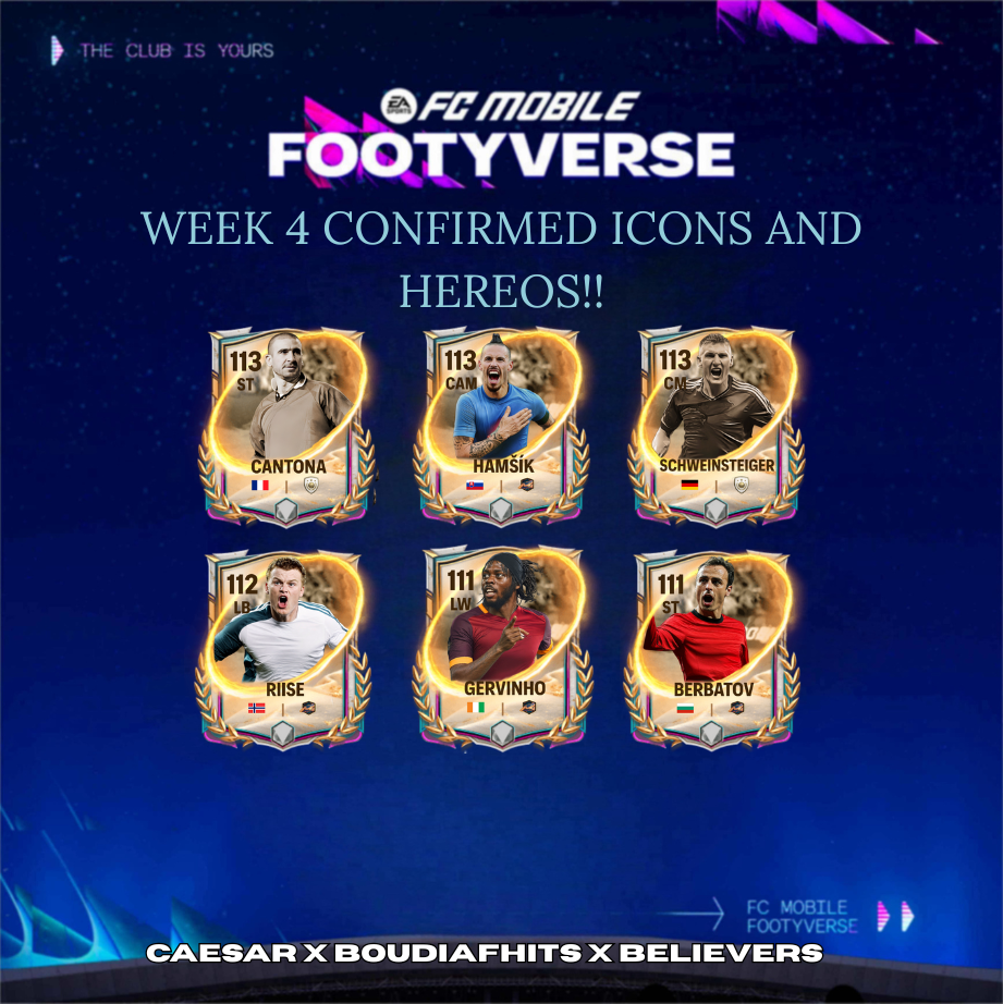 Footyverse Week 4 Icons, TOTW Players & POTM Revealed In FC Mobile 26 | FC Mobile footyverse