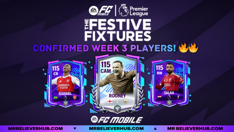 FESTIVE FIXTURES WEEK 3 CONFIRMED PLAYERS — FC MOBILE 26 | FC Mobile Banner