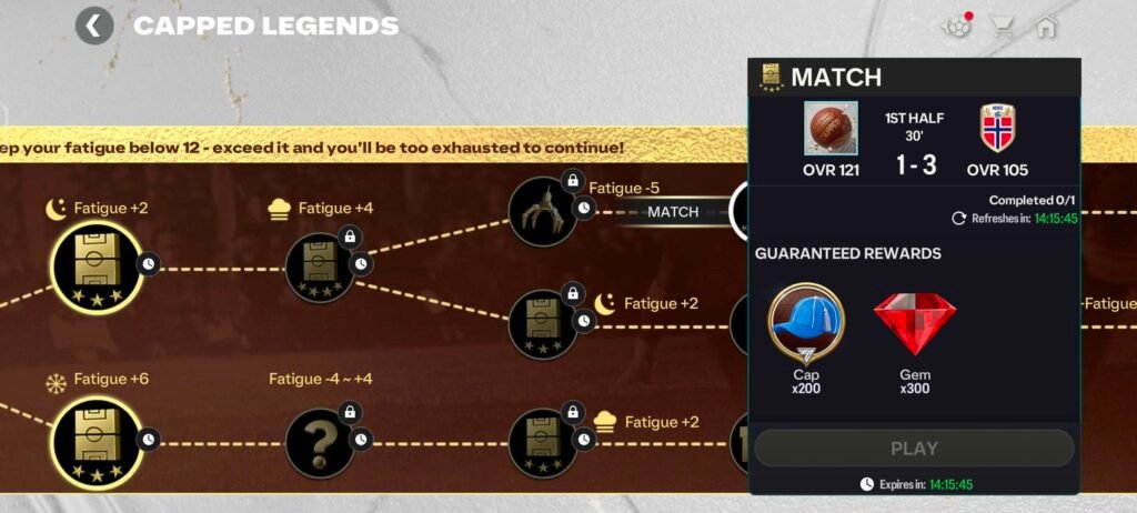 GEMS GUIDE IN CAPPED LEGENDS EVENT โ FC MOBILE 26 | FC Mobile Screenshot 20260227 161416 com.ea .gp .fifamobile | FC Mobile