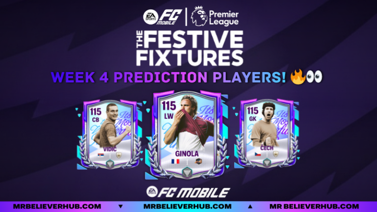 FESTIVE FIXTURES WEEK 4 PREDICTIONS — FC MOBILE 26 | FC Mobile Banner