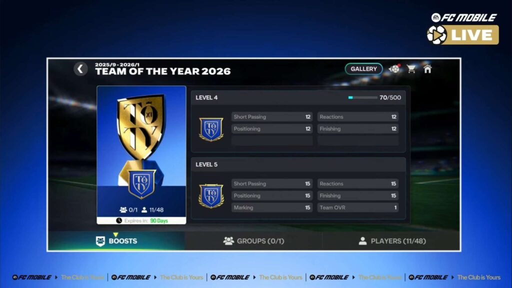 TEAM OF THE YEAR (TOTY) 2026 Live Stream Summary – Fc mobile 26 | FC Mobile IMG 20260114 015457 | FC Mobile