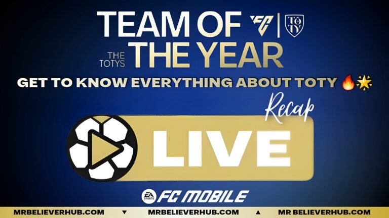 TEAM OF THE YEAR (TOTY) 2026 Live Stream Summary – Fc mobile 26 | FC Mobile Banner