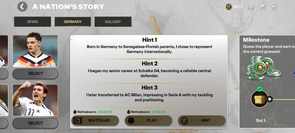 Germany Nation Story Guide FC Mobile 2026 โ Daily Answers, Rewards & Shards Guide ๐ฉ๐ช๐ฅ - FC MOBILE 26 | FC Mobile Screenshot 20260513 074733 FC Mobile | FC Mobile