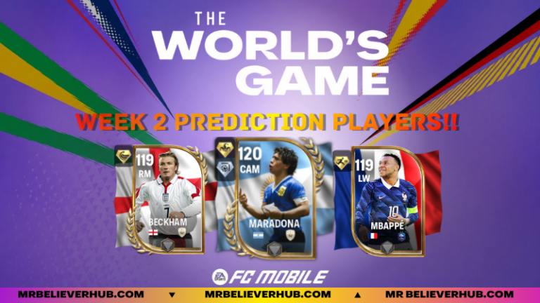 The World's Game Week 2 Predictions Are Here!!!🔥- Fc Mobile 26 | FC Mobile AK GAMER WEB TEMPLATE 39 | FC Mobile