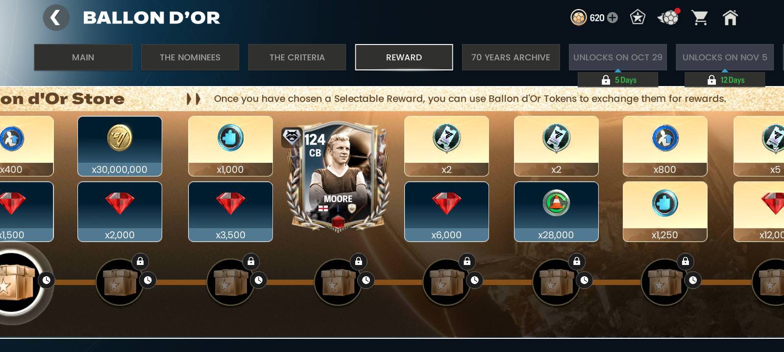 Ballon d Or Reward Chapter Milestone Vouchers