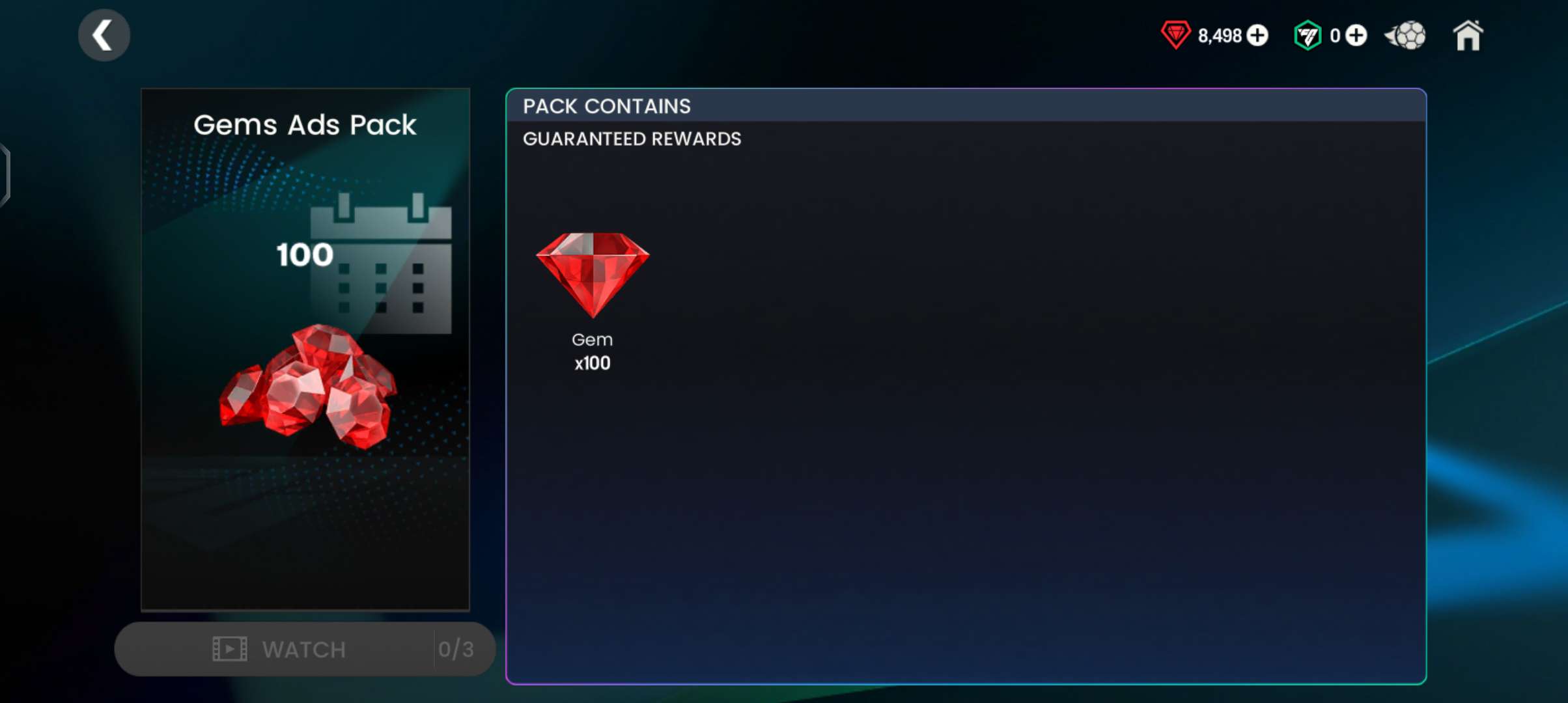 Store Gem Ad Pack 300 Daily Gems