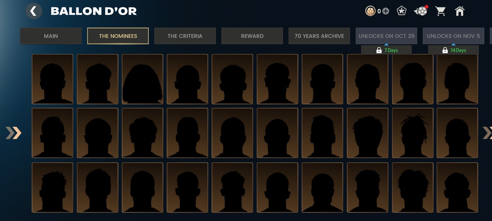 The Nominees Chapter Daily Skill Games & Matches