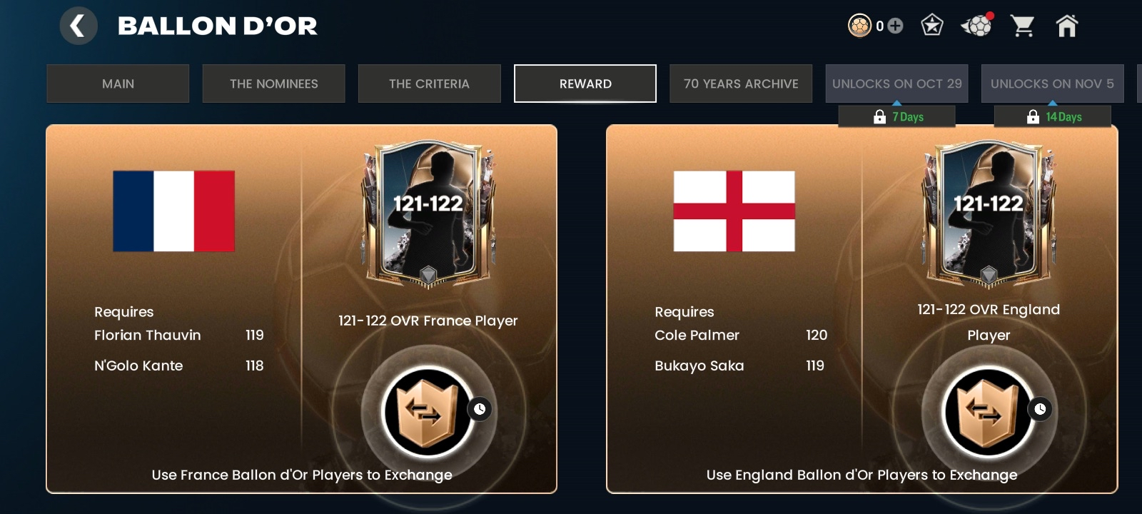 Ballon d Or Nations Exchange France & England