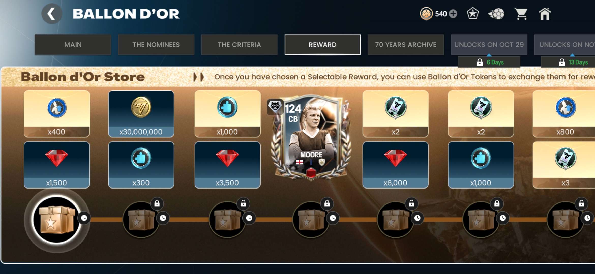 Ballon d Or Rewards Chapter Pathway 25000 Gems