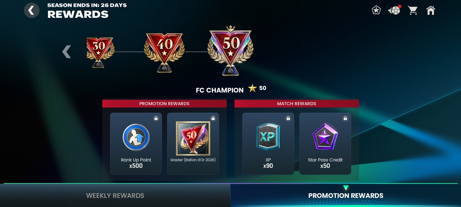 Division Rivals VS Attack Tier Rewards