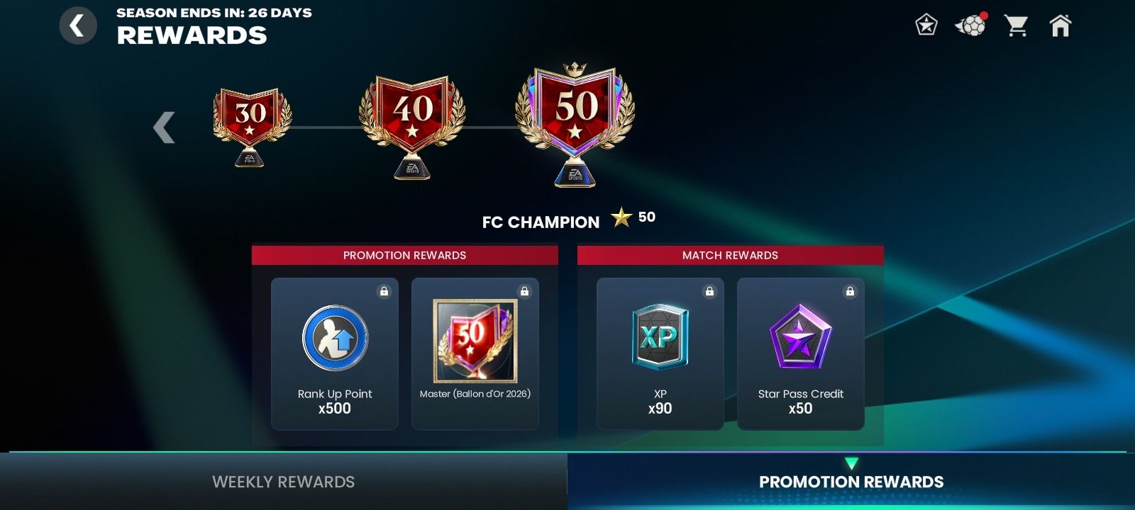 Division Rivals Manager Mode Tier Rewards