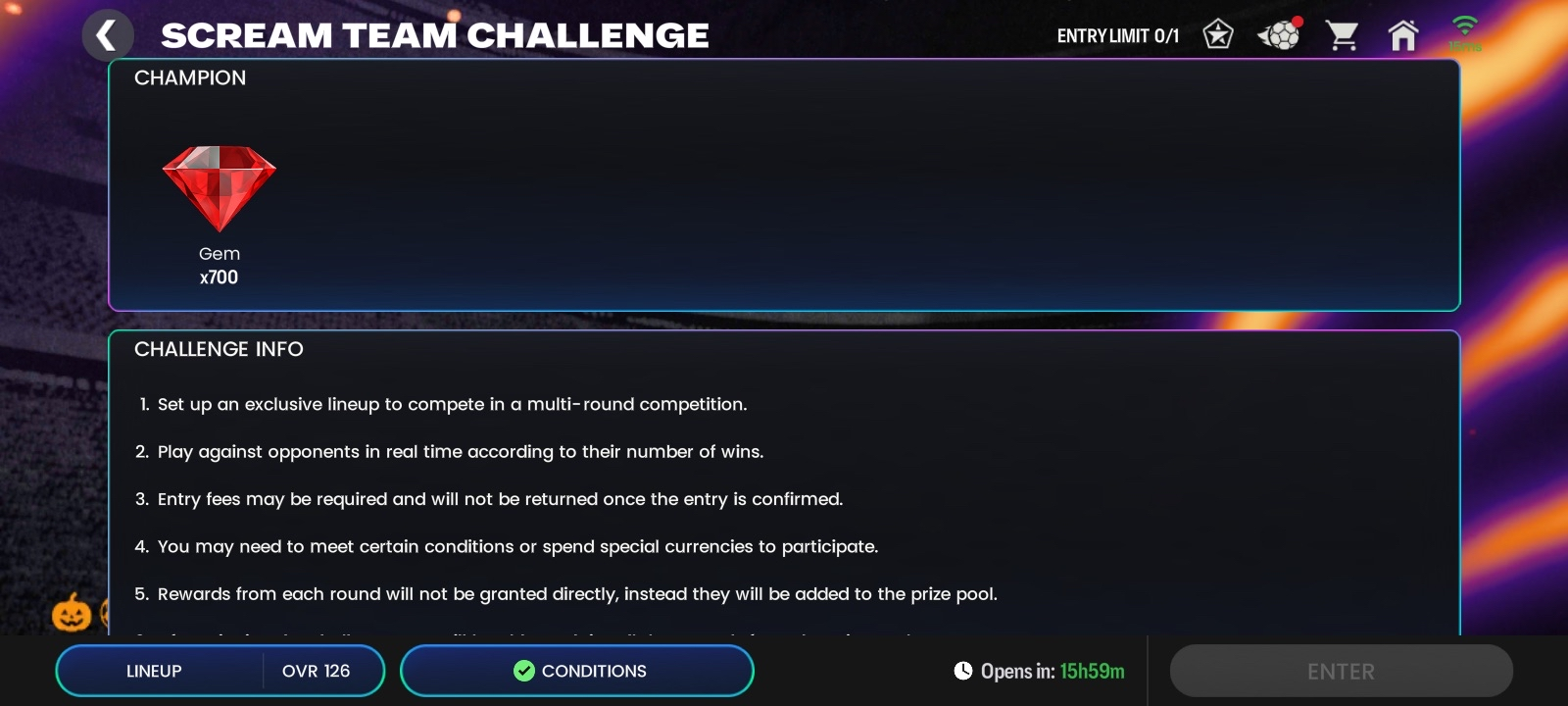 Scream Team Challenge Matchmaking and Rewards